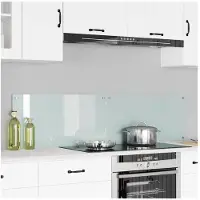 vidaXL Panneau arrière de cuisine 2 pièces Blanc 80 x 40 cm Verre trempé