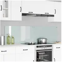 vidaXL Dos de cuisine 2 pcs Blanc 90 x 50 cm Verre trempé