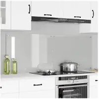 vidaXL Dosseret de cuisine, 2 pièces, transparent, 80 x 60 cm, verre trempé