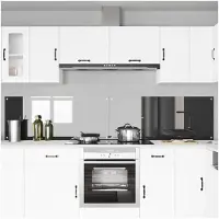 vidaXL Protection de cuisine 2 pcs Gris foncé 120 x 50 cm verre trempé