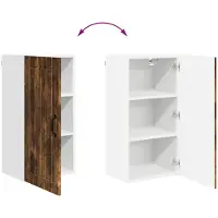 vidaXL Armoire murale LUCCA en chêne fumé 40 x 31 x 80 cm