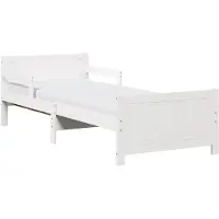 vidaXL Sommier avec matelas extensible, blanc, 80 x 200 cm