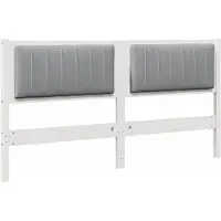 vidaXL Tête de lit rembourrée Blanc 150 cm Pin massif