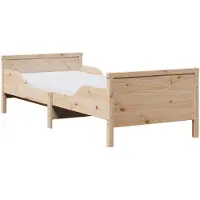 vidaXL Cadre de lit avec matelas coulissant, marron, 80 x 200 cm