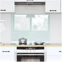 vidaXL Dosseret de cuisine blanc laiteux 80 x 60 cm Verre trempé