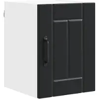 vidaXL Armoire murale LUCCA, 2 pièces, noire, en bois composite