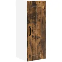 vidaXL Armoire murale LUCCA en chêne fumé 30 x 31 x 80 cm