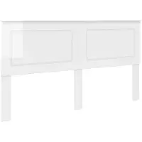 vidaXL Tête de lit Blanc brillant 100 cm Matériau dérivé du bois
