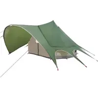vidaXL Tente tipi pour 3 personnes, vert et gris, 312 x 312 x 197 cm
