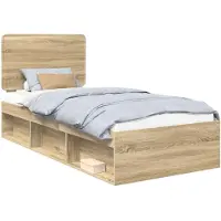 vidaXL Cadre de lit Sonoma 100 x 200 cm Pin massif