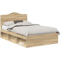 vidaXL Cadre de lit Sonoma 120 x 190 cm Pin massif