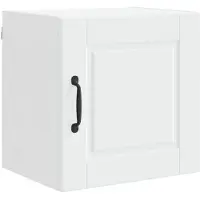 vidaXL Armoire murale PORTO, 2 pièces, blanche, en panneaux de fibres de bois