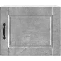 vidaXL Armoire murale PORTO, 2 pièces, gris béton, panneau de fibres de bois