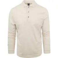 Profuomo Polo Manches Longues Melange Beige taille M