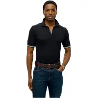 Superdry pour homme. M1110441A Polo marine Texture (XL), Casuel, Coton, Manche courte