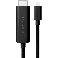 Hyper HyperDrive - Câble adaptateur - USB-C mâle pour HDMI mâle - 2.5 m - noir - support pour 4K60Hz, prise en charge du mode DP Alt