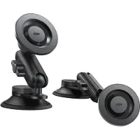 ESR Support magnétique OmniLock pour voiture (ventouse), fibre de carbone noire, Support pour smartphone, Noir
