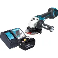 Makita Meuleuse d'angle sans fil DGA 511 Z 18 V 125 mm sans balais + 1 batterie 9,0 Ah + chargeur