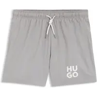 HUGO Short de bain à séchage rapide et logo imprimé empilé
