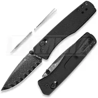 Kizer Cutlery Couteau pliant Aegis Damascus, Black G-10