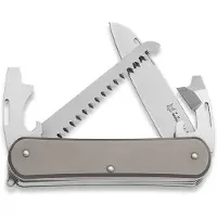 FOX Vulpis 4-Tools VP130-S4TI, M390, Titanium Sandblasted, couteau suisse