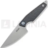MKM-Maniago Knife Makers MKM Makro 1 Droppoint, Stonewashed Carbonfiber couteau fixe, Jesper Voxnaes design