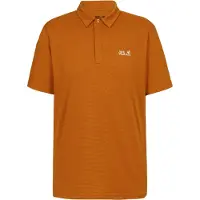 Jack Wolfskin Delgami Short Sleeve Polo Marron XL Homme