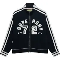 Superdry Veste de survêtement bleu foncé / blanc