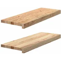 vidaXL Marches d'escalier 2 pcs non traité 70x30x2cm bois chêne massif