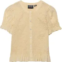 Superdry Smocked Short Sleeve T-shirt Jaune XS Femme