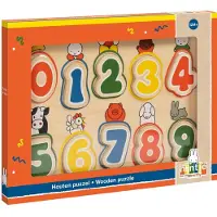 Bambolino toys : Puzzle en bois Miffy, chiffres, jouet éducatif pour jeunes enfants