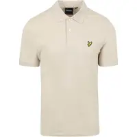 Lyle & Scott Polo , coupe slim, beige, uni, en coton