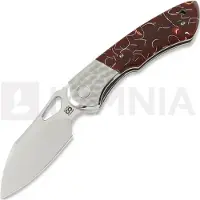 Olamic cutlery Couteau pliant WhipperSnapper BL, Jeweled Titanium & Red Raffir Sparkle