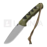 MK Knives & Tools Couteau Venn "Angler: Perch", OD Green/Black G-10, Blasted