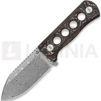 QSP Knife Couteau de cou Canary Copper Foil Carbon Fiber
