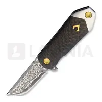 V Nives Couteau pliant KillaBite Damascus, carbon fiber