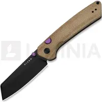 Kizer Cutlery Couteau pliant Madrac 14C28N, Brown Norplex Ultrex, Black PVD
