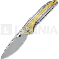 Bestech Couteau pliant Senu - Stonewash + Satin - Titanium w/Ultem