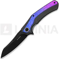 Kizer Cutlery Couteau pliant Draca S45VN, Black Aluminum & Gradient Crystallized Ti, PVD