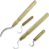 BeaverCraft Tools Hook Knife Set of 4 Tools
