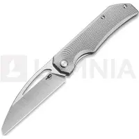 Bestech Couteau pliant Mini Taipan - Vertical Satin+Flat Satin - Titanium, Beadblasted