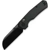 Kunwu Knives Couteau pliant Compact Chad - DLC - Carbon Fiber, noir