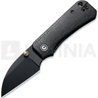 CIVIVI Baby Banter Wharncliffe, Black Burlap Micarta