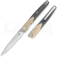 Bestechman Couteau pliant Lanza - Satin + Stonewash - G10, kaki, noir