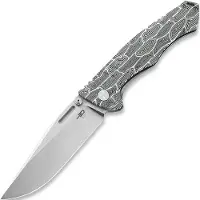 Bestech Keen II - Stonewash + Satin - G10, blanc, noir
