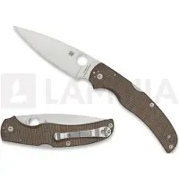 Spyderco Couteau pliant Native Chief Brown Canvas Micarta CPM CRU-WEAR