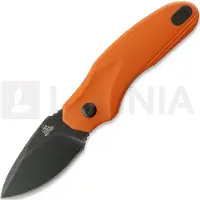 Twisted Assisted Couteau pliant Fortis Drop Point, Orange G-10, Blackwash