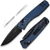 Kizer Cutlery Couteau pliant Aegis AEB-L, Blue Aluminum, Black DLC