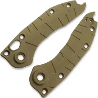 Lex Custom International Handle scales Microtech Auto Stitch Ti Scales - Cerakote Burnt Bronze