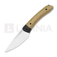 Kizer Cutlery Couteau Momo Fix 3 S35VN, Brown Norplex Ultrex & Carbon Fiber, Satin